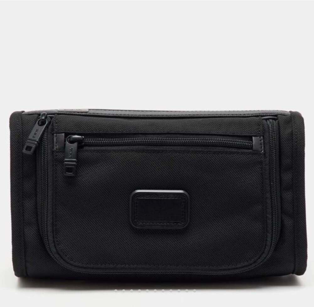 TUMI Black Ballistic Nylon Pouch Travel Kit